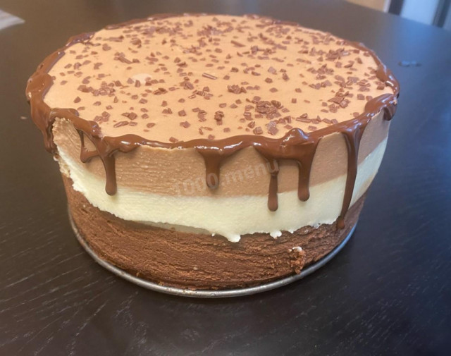 Торт Три шоколаду з Маскарпоне рецепт з фото 