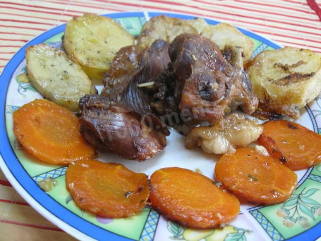 М'ясо нутрії з овочами рецепт з фото 