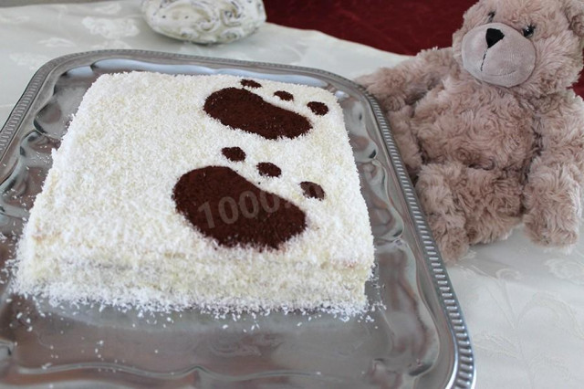 Торт сметанний Ведмедик на півночі рецепт з фото 