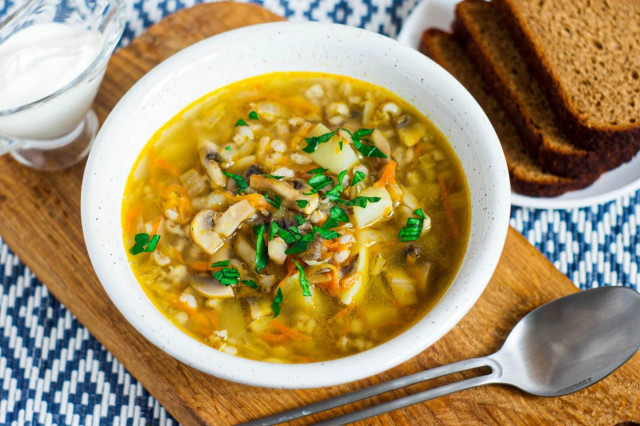 Грибний суп з перловкою і картоплею рецепт з фото покроково і відео 
