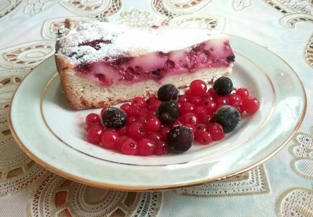 Заливний пиріг з ягодами рецепт з фото покроково 