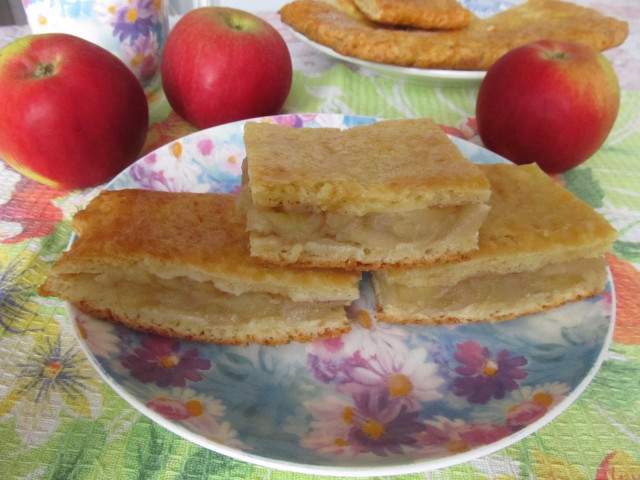 Сирний пиріг з яблуками рецепт з фото покроково 