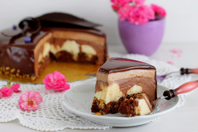 Торт Три шоколаду мусовий рецепт з фото покроково 