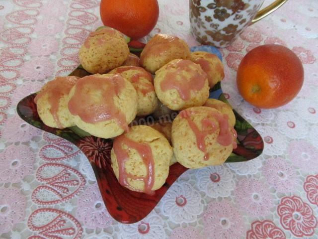 Сирно апельсинове печиво з глазур'ю рецепт з фото покроково 