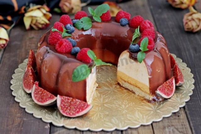 Муссовий торт з манго і шоколадом рецепт з фото покроково 