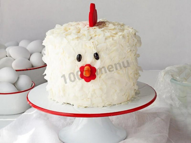 Торт Сніговий Півник рецепт з фото покроково 