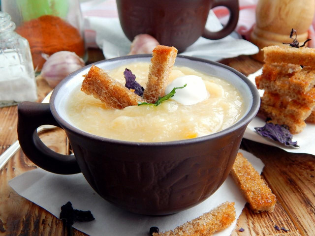 Суп пюре на курячому бульйоні з картоплею рецепт з фото покроково 