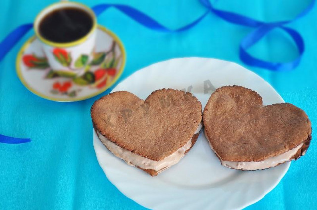 Шоколадне печиво-сендвічі на 14 лютого рецепт з фото покроково 