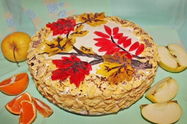 Торт Золота осінь рецепт з фото покроково 