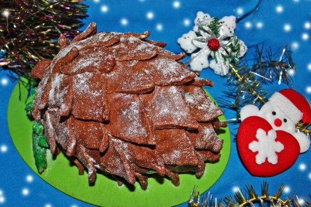 Новорічний торт Шишка рецепт з фото покроково 