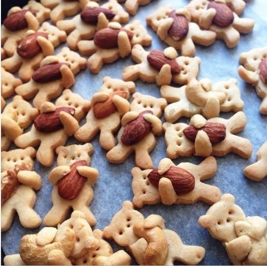 Пісочне печиво домашні Ведмедики Барні з горішками рецепт з фото покроково 