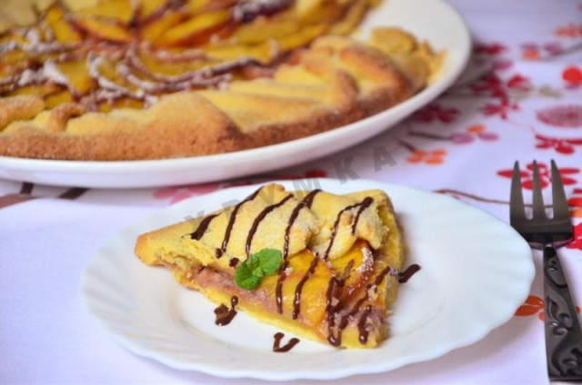 Пиріг пісочна галета з персиками рецепт з фото покроково 