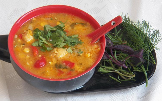 Курячий суп з кукурудзою і гарбузом рецепт з фото покроково 