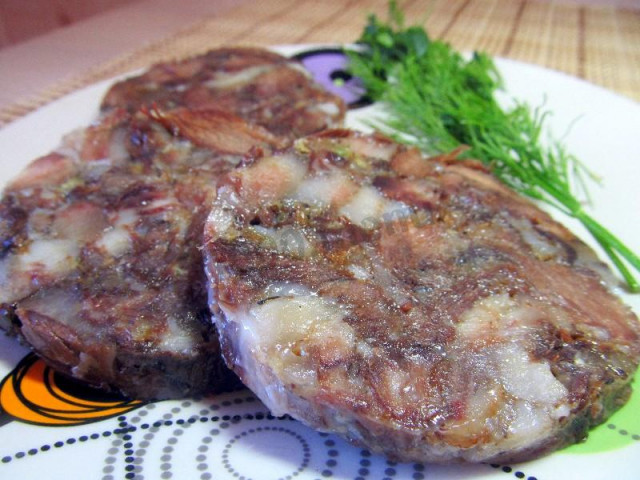 Зельц зі свинячої голови по-українськи рецепт з фото покроково і відео 