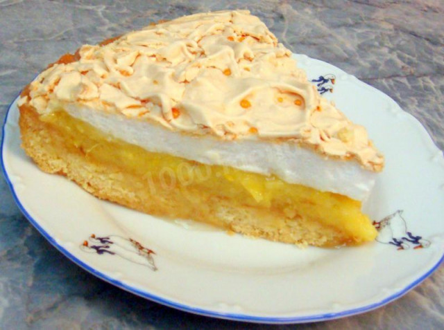 Ананасовий пиріг з безе рецепт з фото покроково 