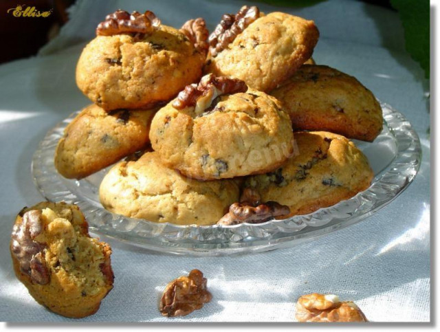 Кавове печиво з волоським горіхом і шоколадною крихтою рецепт з фото покроково 