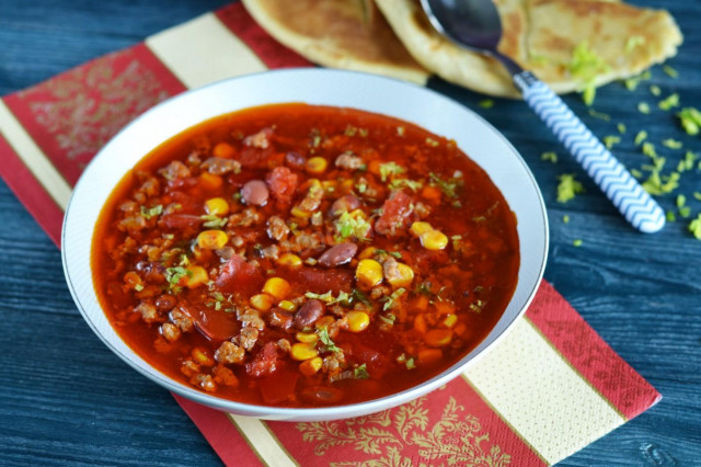 Мексиканський суп з квасолею рецепт з фото покроково і відео 