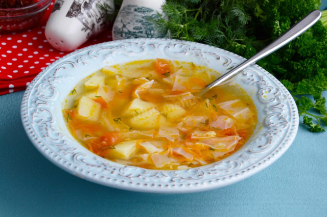 Суп з капустою і картоплею рецепт з фото покроково і відео 