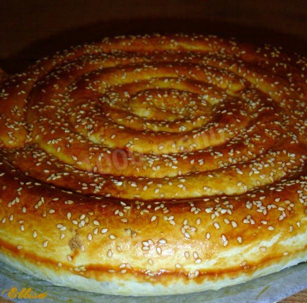 Листковий пиріг зі шпинатом, твердим сиром і геркулесом рецепт з фото покроково 