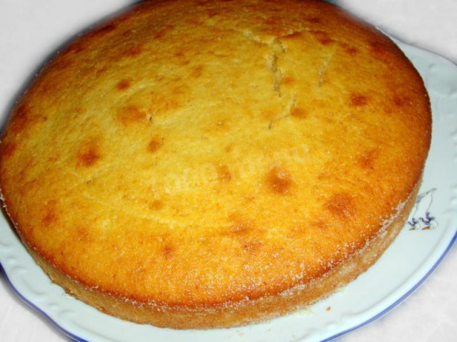 Апельсиновий кекс-пиріг з манкою і безе рецепт з фото покроково 