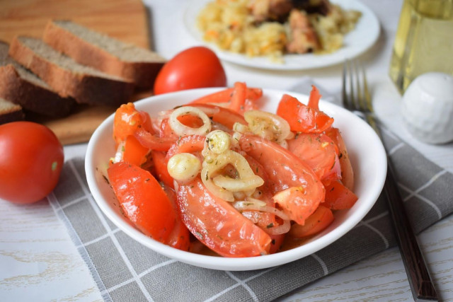 Салат до плову з помідорів і цибулі рецепт з фото покроково 