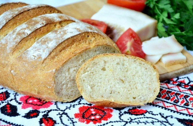 Хлеб из гречневой и пшеничной муки на дрожжах и сыворотке