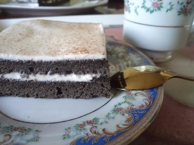 Торт з черемхою зі сметанним кремом рецепт з фото покроково 