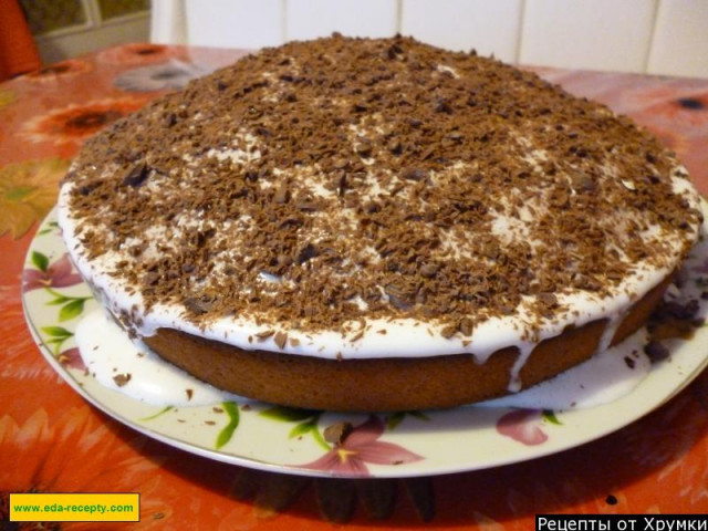 Торт маннік шоколадний рецепт з фото покроково 