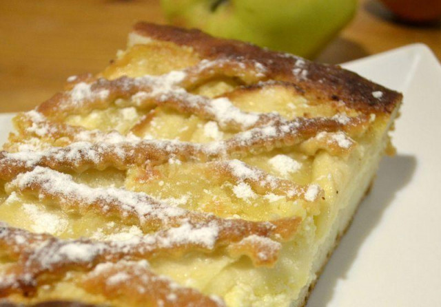 Яблучний пиріг з сиром і лимоном рецепт з фото покроково 