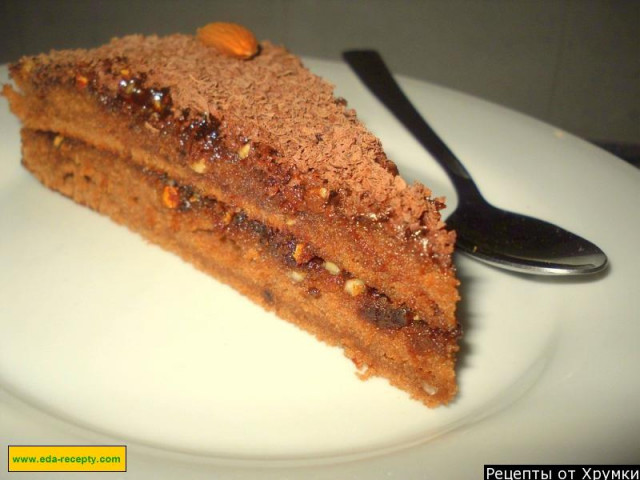 Шоколадний пиріг з повидлом і горіхами рецепт з фото покроково 