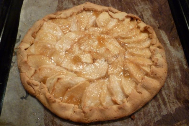 Французький пиріг з яблуками абрикосовим джемом рецепт з фото покроково 