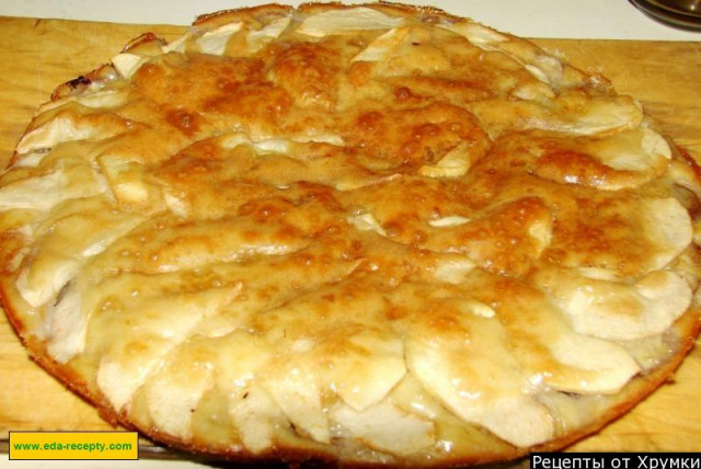 Пиріг з яблуками і бананами рецепт з фото покроково 
