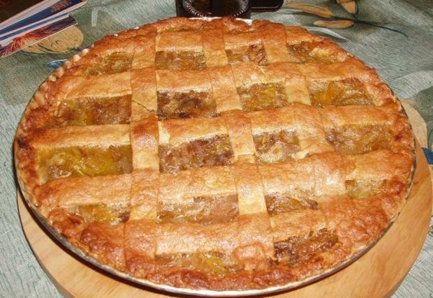 Гарбузово яблучний пиріг на сметані з корицею рецепт з фото 