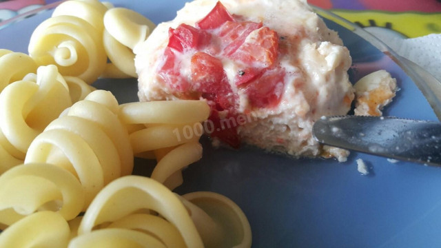 Гнізда з курки з сиром і помідорами в духовці рецепт з фото покроково 