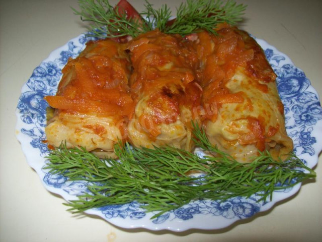 Голубці з яловичини в духовці в соусі рецепт з фото покроково 