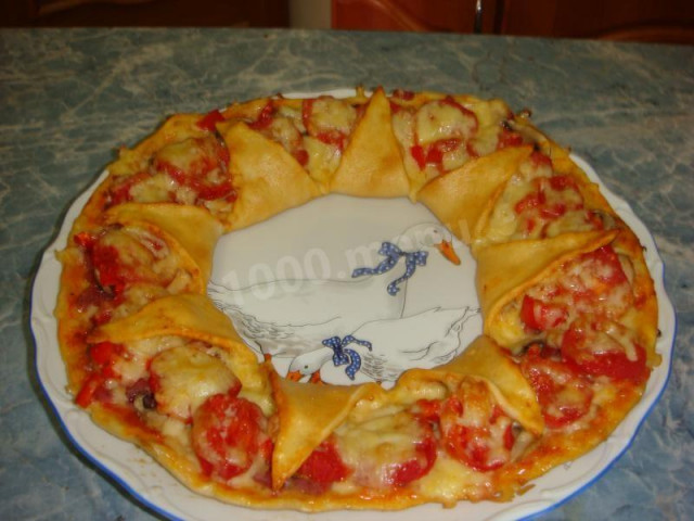 Королівська піца в духовці рецепт з фото покроково 
