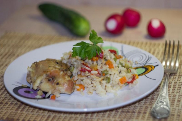 Рис в рукаві з качкою і овочами рецепт з фото покроково 