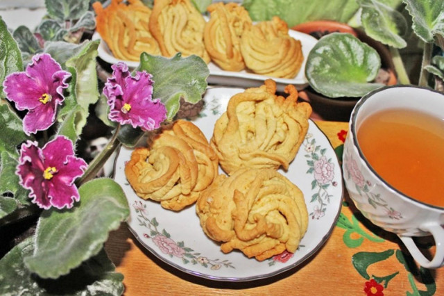 Печиво на майонезі у вигляді квітки рецепт з фото покроково 