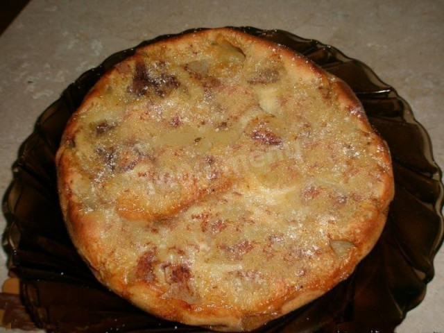 Пиріг з яблуками і корицею на кефірі і соді рецепт з фото покроково 
