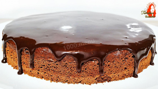 Вологий Шоколадний пиріг на кефірі з глазур'ю рецепт з фото покроково і відео 