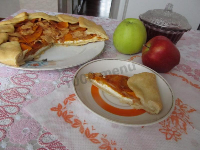 Гарбузова галета з сиром і яблуками рецепт з фото покроково 