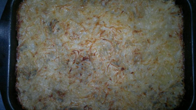 Картопляна запіканка з рибним фаршем рецепт з фото покроково 