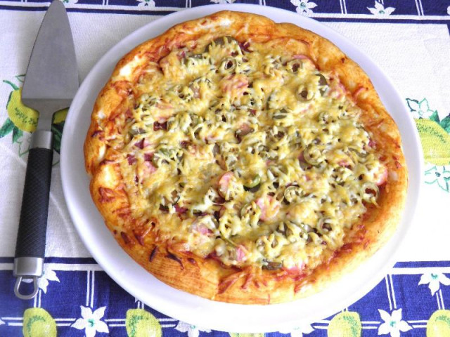 Піца м'ясне асорті рецепт з фото покроково 