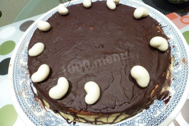 Бісквітний торт кокосово-шоколадний рецепт з фото покроково 