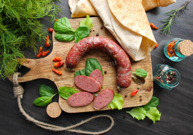 Домашня ковбаса з яловичини рецепт з фото покроково 