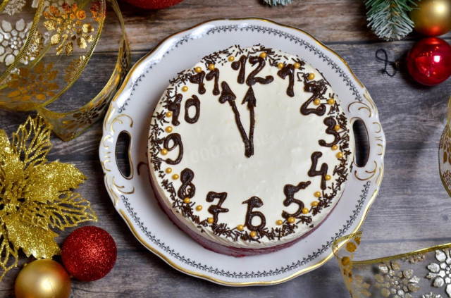 Торт годинник на Новий рік рецепт з фото покроково і відео 
