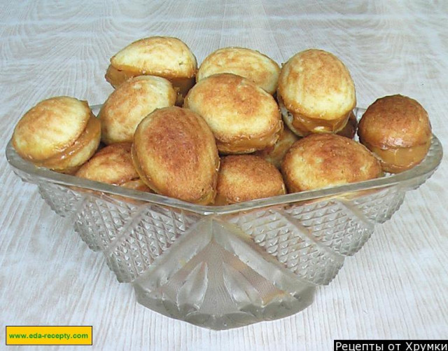 Домашнє печиво Горішки на маргарині з вареним згущеним молоком рецепт з фото покроково 