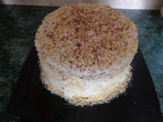 Торт медовий на сметанному кремі рецепт з фото покроково 