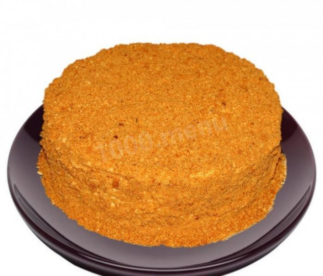 Торт Рижик зі сметанним кремом рецепт з фото покроково 