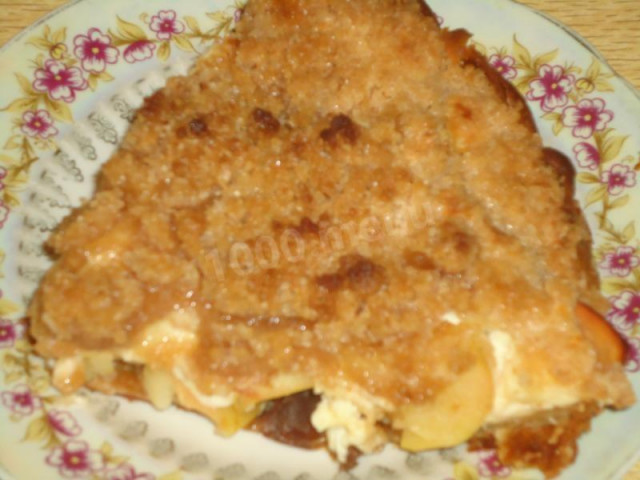 Яблучний пиріг зі сметаною рецепт з фото покроково 
